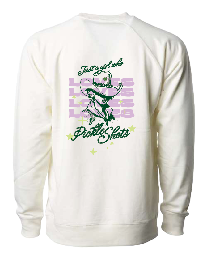 Just a Girl Who Loves Pickle Shots | Crewneck Sweatshirt